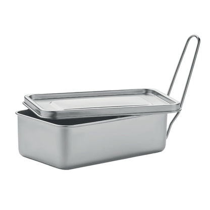 Silver - Back - MidOcean Tamelunch Stainless Steel 750ml Lunch Box