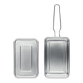 Silver - Side - MidOcean Tamelunch Stainless Steel 750ml Lunch Box
