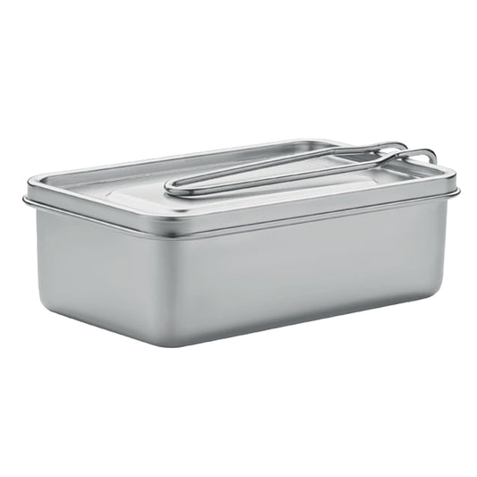 Silver - Front - MidOcean Tamelunch Stainless Steel 750ml Lunch Box