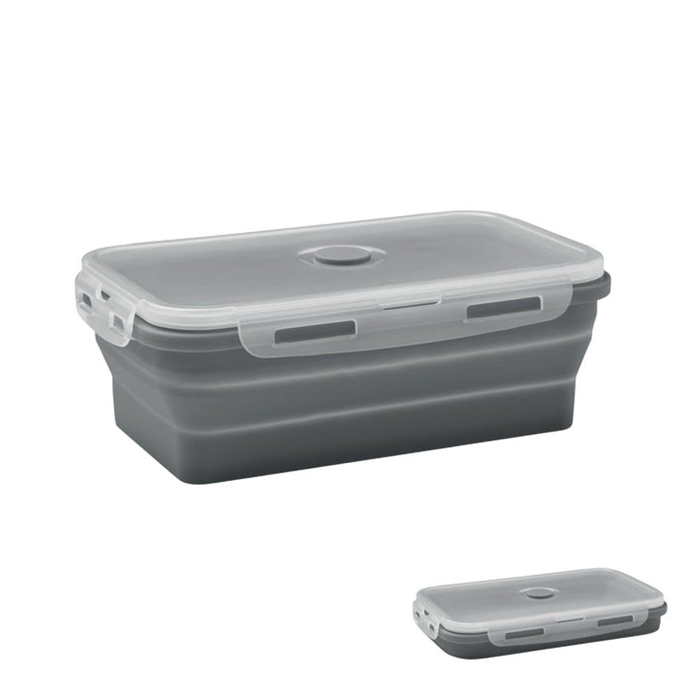 Stone Grey - Side - MidOcean Kolapso Silicone Collapsible Lunch Box