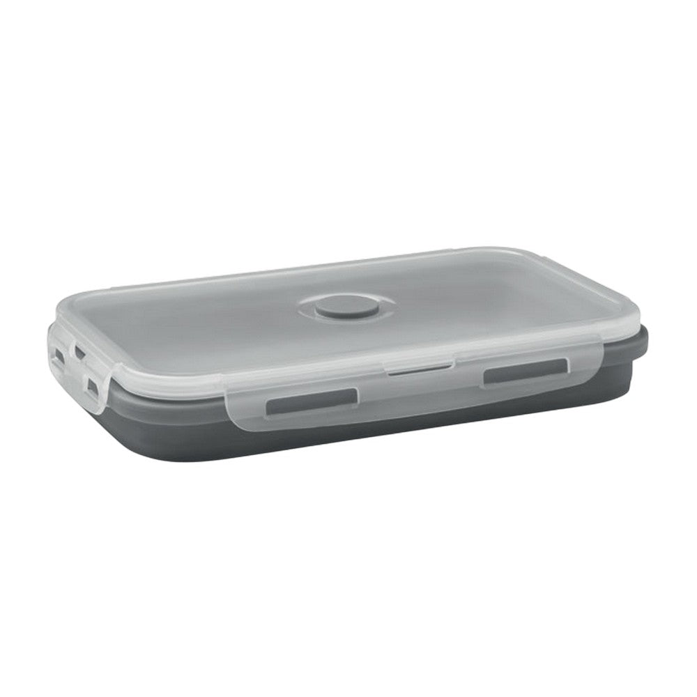 Stone Grey - Back - MidOcean Kolapso Silicone Collapsible Lunch Box