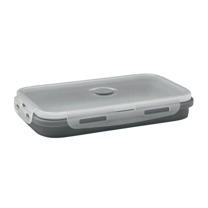 Stone Grey - Back - MidOcean Kolapso Silicone Collapsible Lunch Box