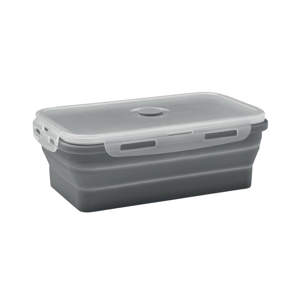 Stone Grey - Front - MidOcean Kolapso Silicone Collapsible Lunch Box