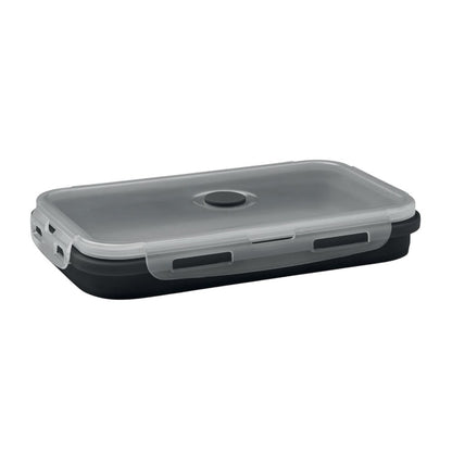 Black - Back - MidOcean Kolapso Silicone Collapsible Lunch Box