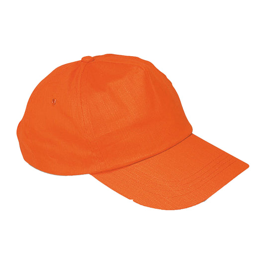 Orange - Front - MidOcean Glop Plain Baseball Cap