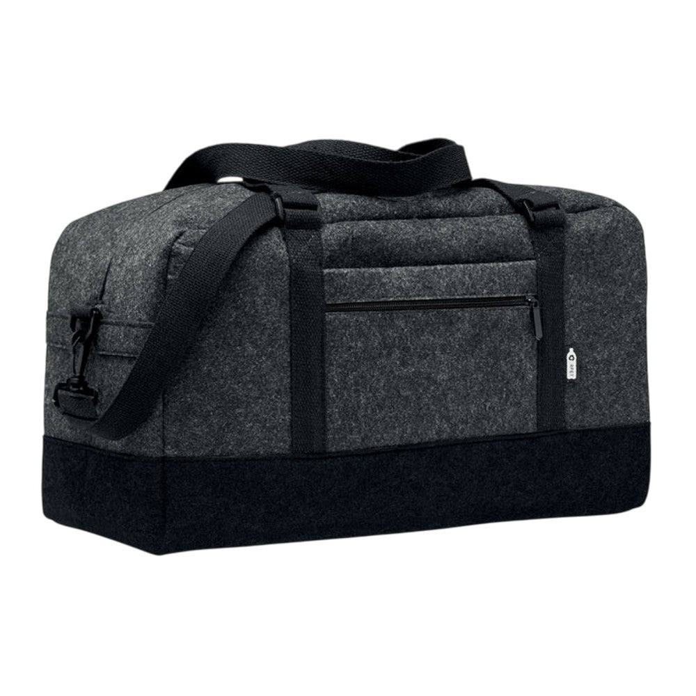 Stone Grey - Side - MidOcean Indico Bag RPET Felt Weekend Bag
