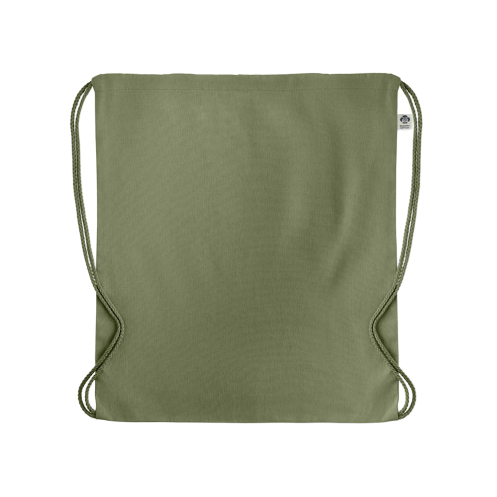 Green - Back - MidOcean Yuki Organic Cotton Drawstring Bag