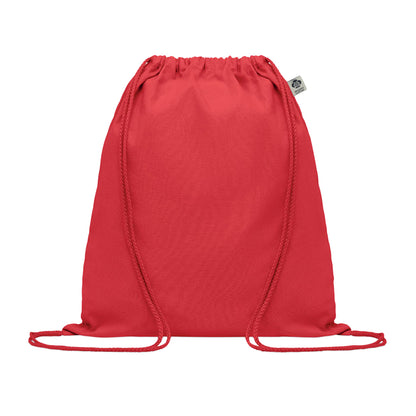 Red - Front - MidOcean Yuki Organic Cotton Drawstring Bag
