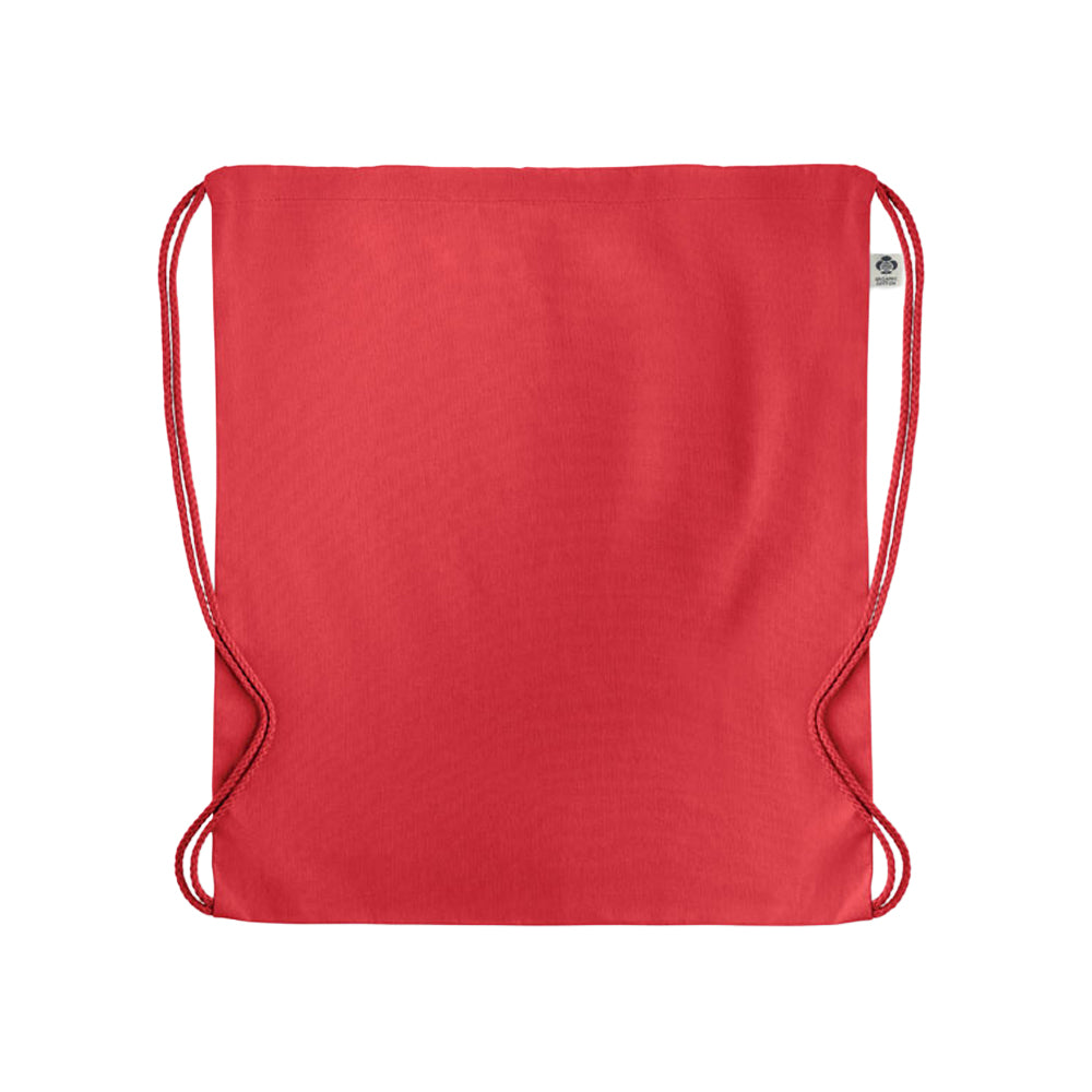 Red - Back - MidOcean Yuki Organic Cotton Drawstring Bag