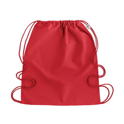 Red - Side - MidOcean Yuki Organic Cotton Drawstring Bag