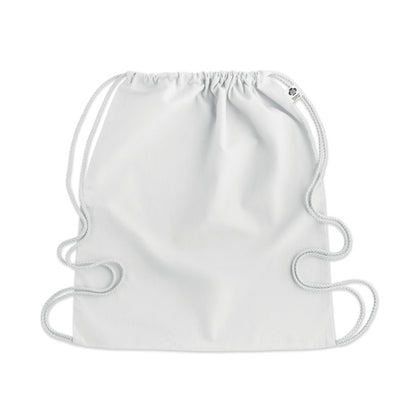 White - Side - MidOcean Yuki Organic Cotton Drawstring Bag