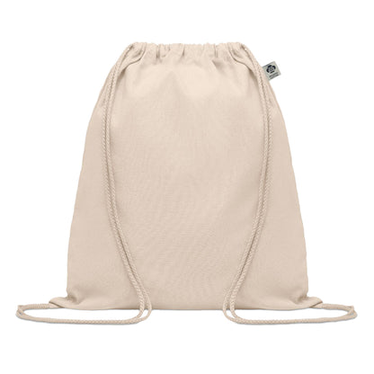 Beige - Front - MidOcean Yuki Organic Cotton Drawstring Bag