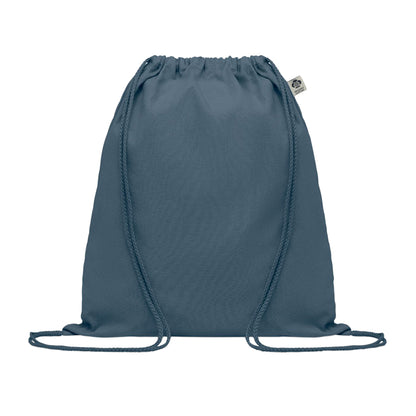 Blue - Front - MidOcean Yuki Organic Cotton Drawstring Bag
