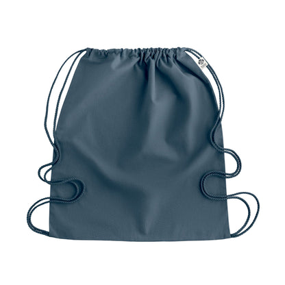 Blue - Side - MidOcean Yuki Organic Cotton Drawstring Bag