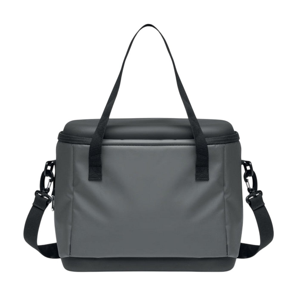 Stone Grey-Black - Back - MidOcean Coolin 16L Tarpaulin Cooler Bag