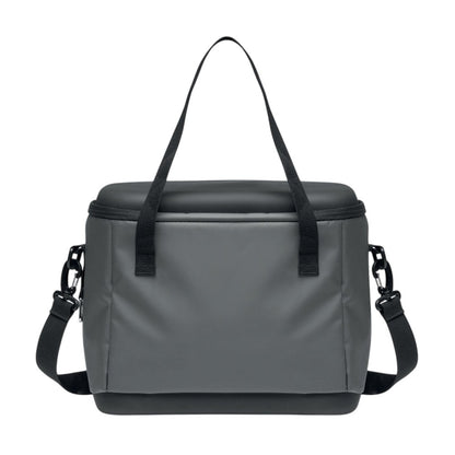 Stone Grey-Black - Back - MidOcean Coolin 16L Tarpaulin Cooler Bag