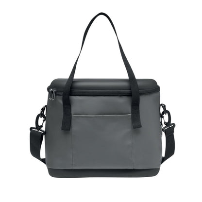 Stone Grey-Black - Front - MidOcean Coolin 16L Tarpaulin Cooler Bag