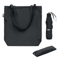 Black - Front - MidOcean Seattle RPET Folding Umbrella Set