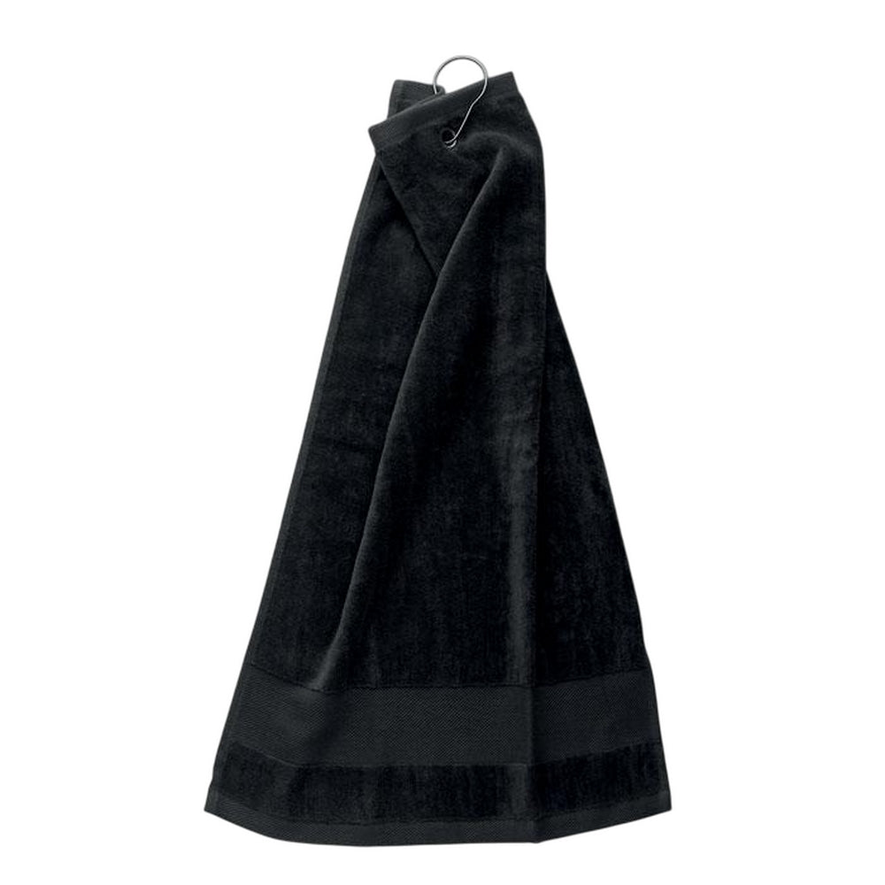 Black - Side - MidOcean Hitowgo Cotton Golf Towel