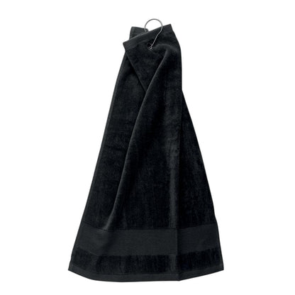Black - Side - MidOcean Hitowgo Cotton Golf Towel