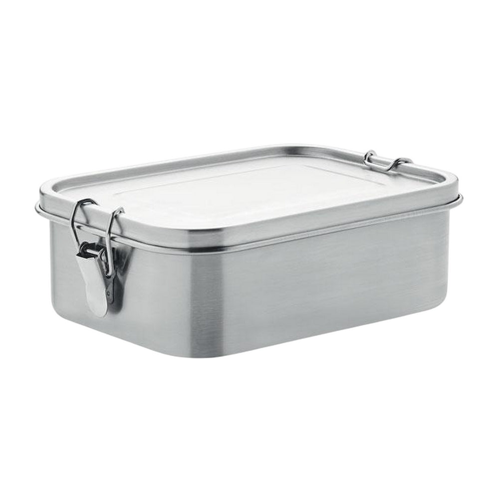 Matt Silver - Front - MidOcean Sao Stainless Steel Lunch Box