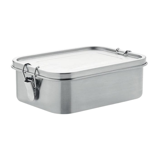 Matt Silver - Front - MidOcean Sao Stainless Steel Lunch Box