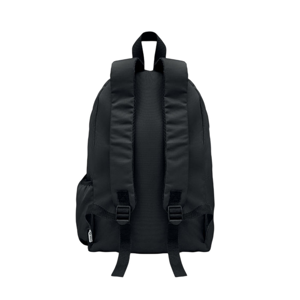 Black - Back - MidOcean Bapal+ RPET Polyester Backpack