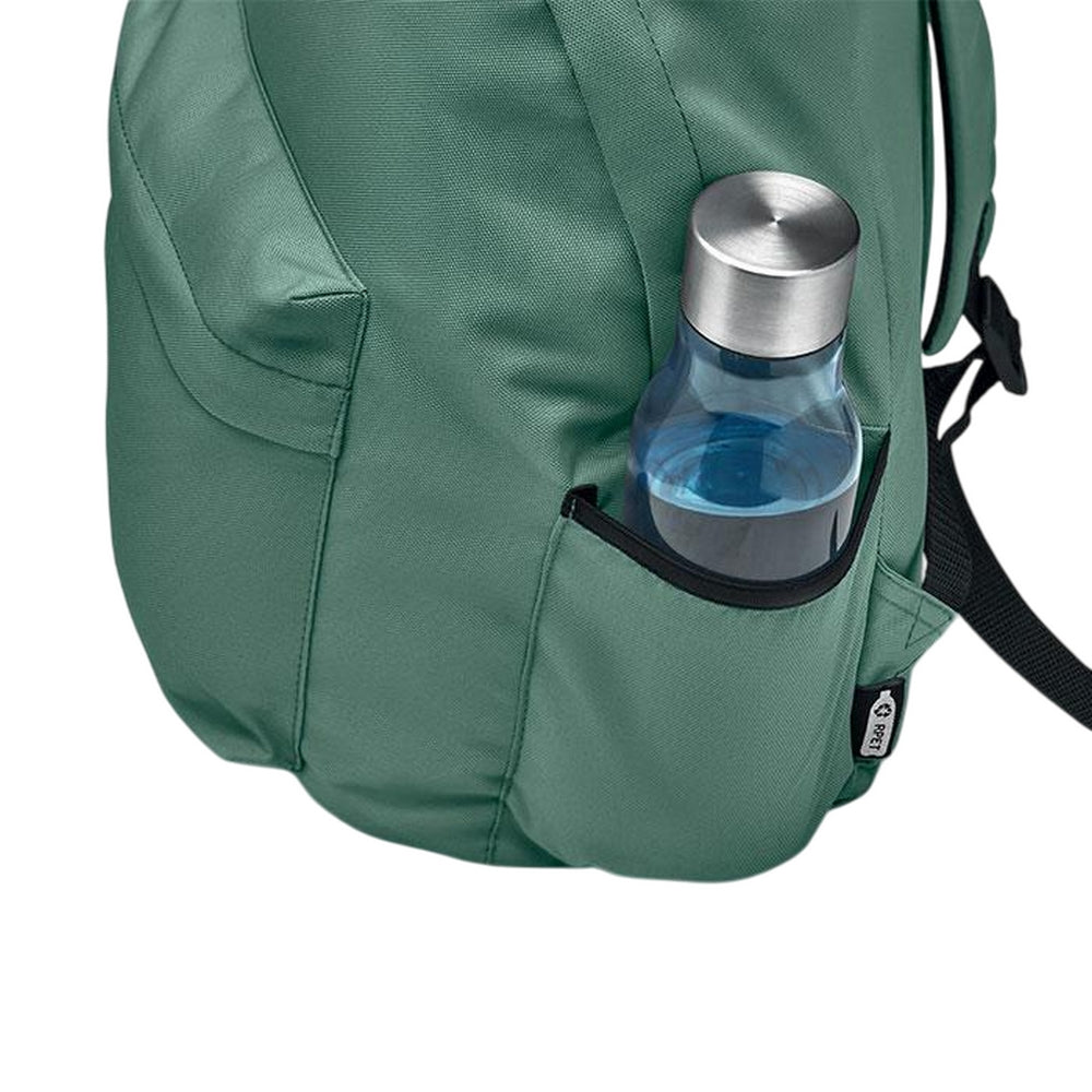 Dark Green - Side - MidOcean Bapal+ RPET Polyester Backpack