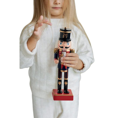 Blue - Lifestyle - MidOcean Jolly Crunch Wood Nutcracker Ornament