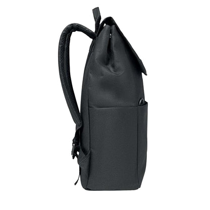 Black - Side - MidOcean Daegu Lap Two Tone RPET Laptop Backpack