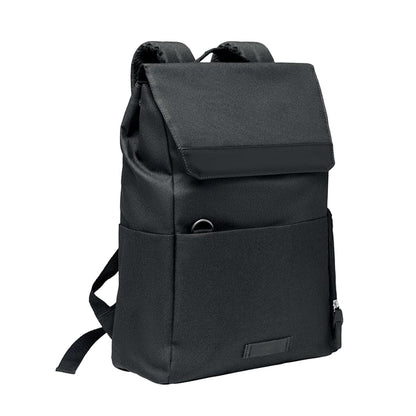 Black - Front - MidOcean Daegu Lap Two Tone RPET Laptop Backpack