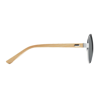 Black - Back - MidOcean Unisex Adult Honiara Bamboo Sunglasses