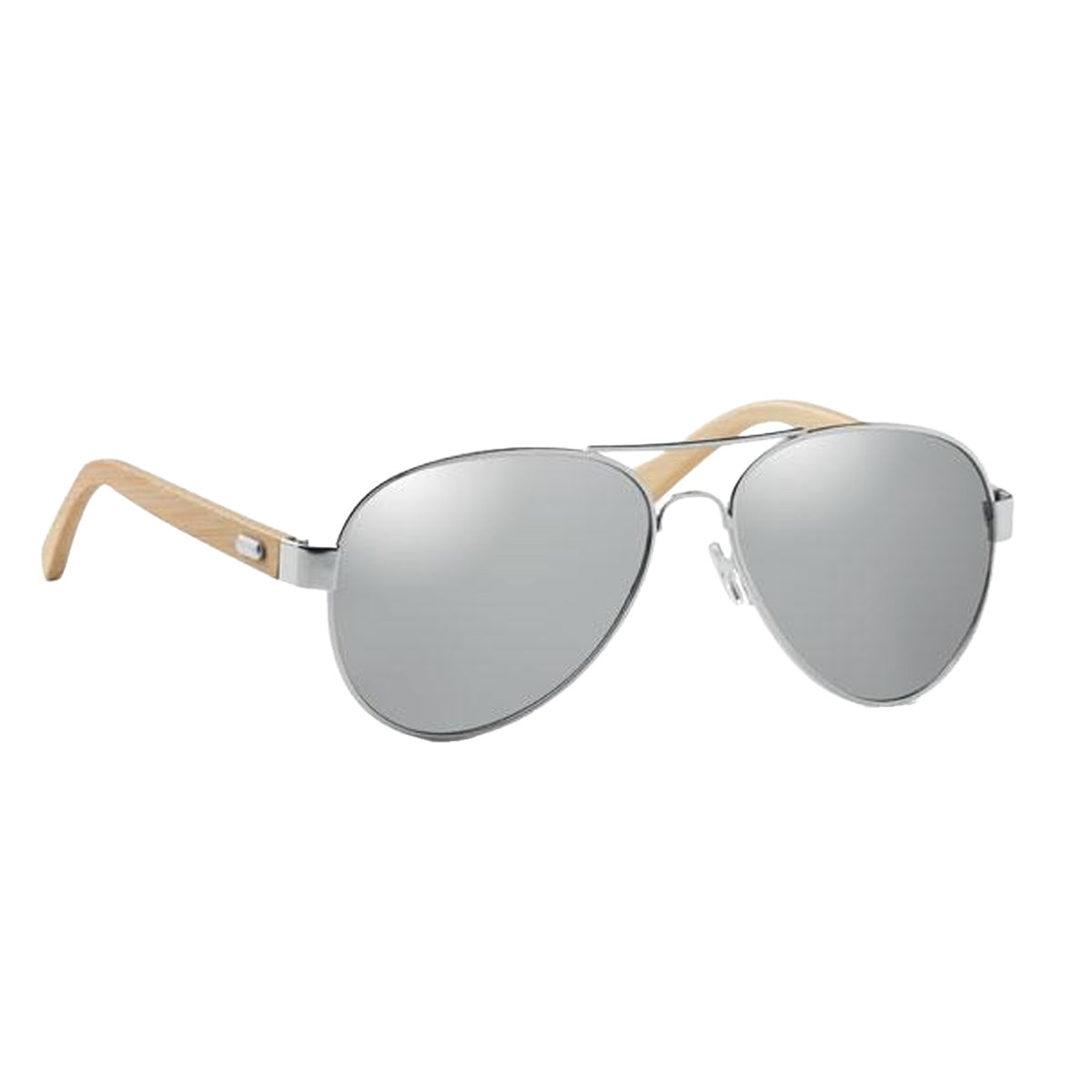 Shiny Silver - Back - MidOcean Unisex Adult Honiara Bamboo Sunglasses