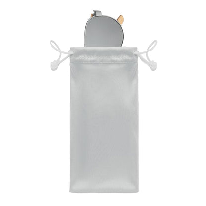 Shiny Silver - Side - MidOcean Unisex Adult Honiara Bamboo Sunglasses