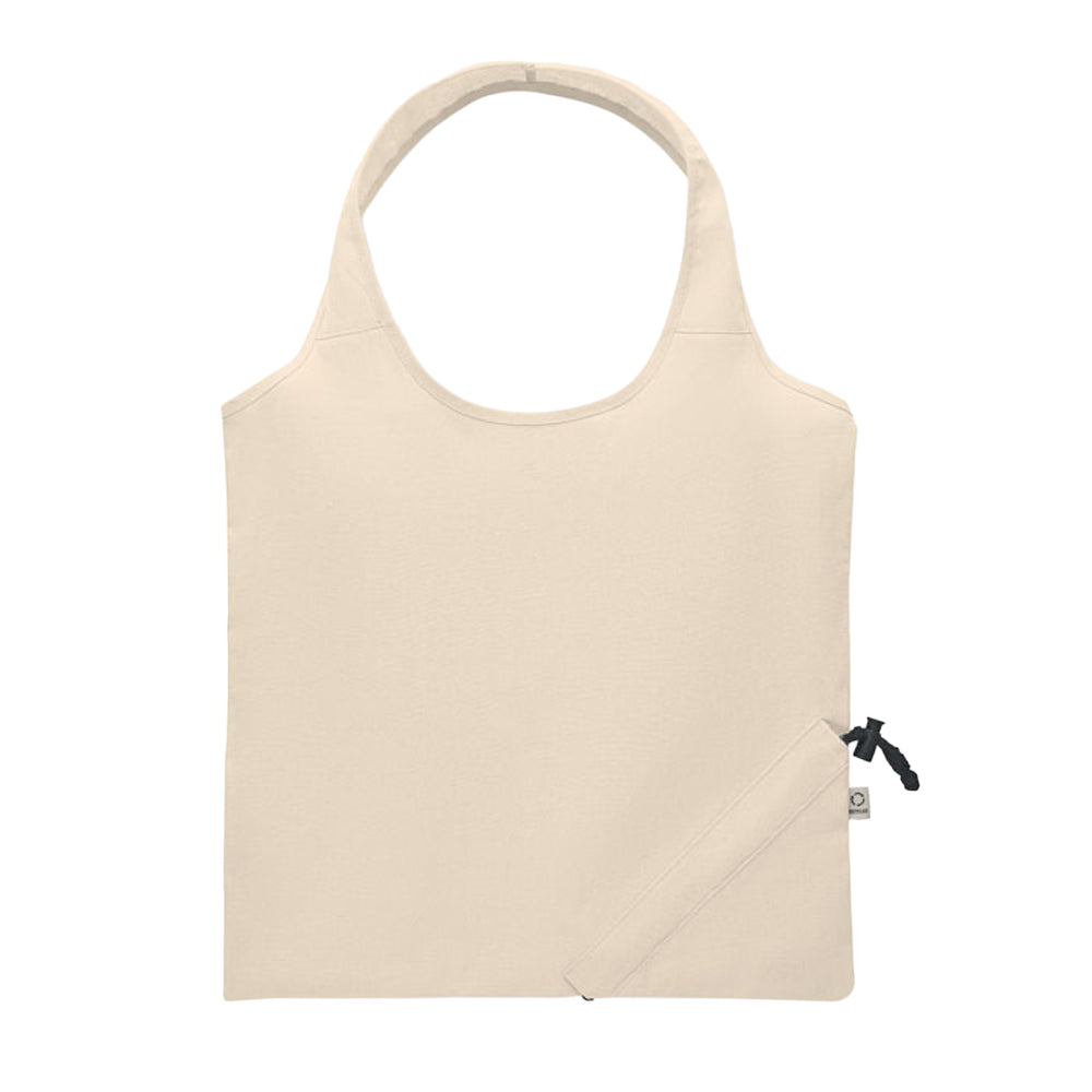 Beige - Front - MidOcean Carrie Foldable Shopper