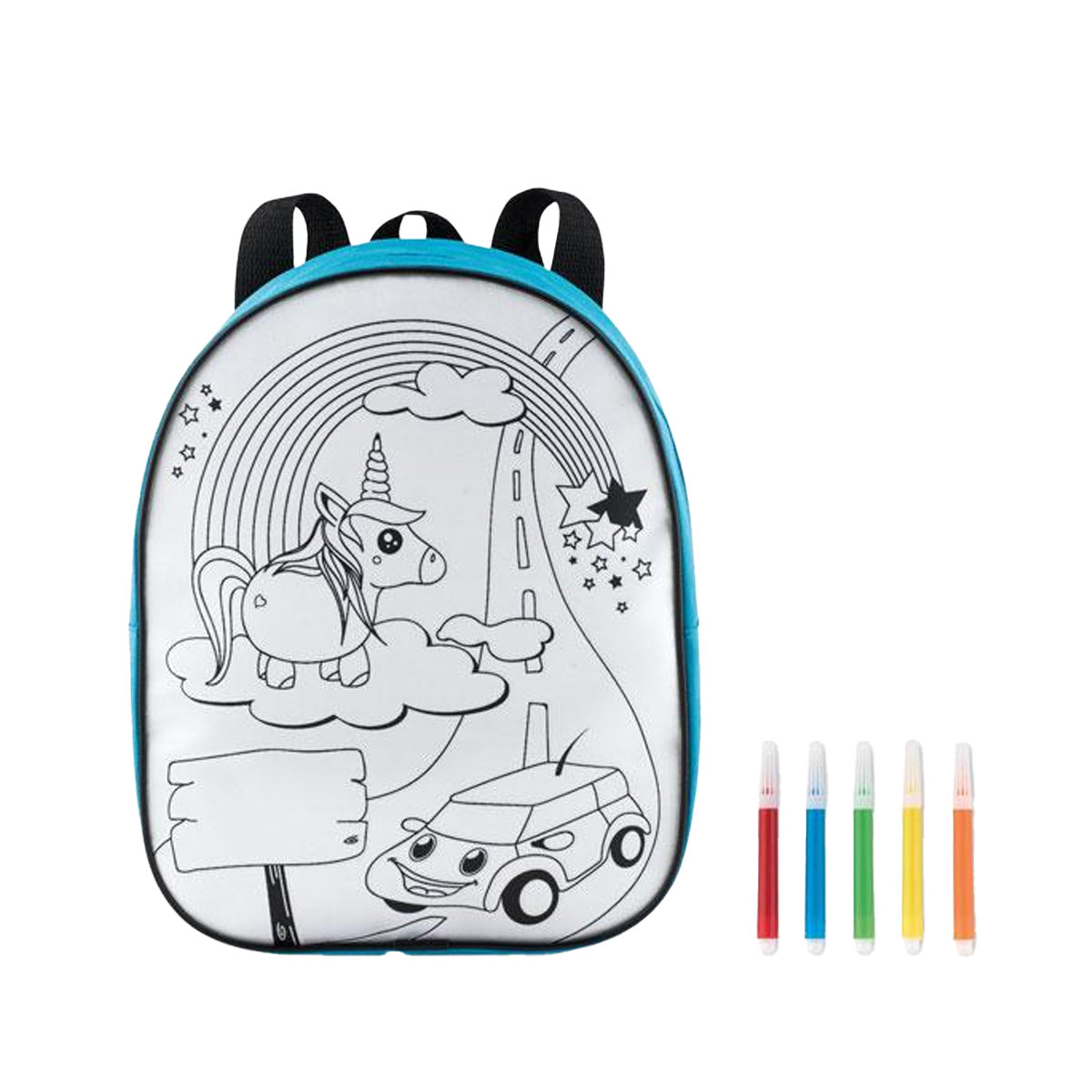 Turquoise - Front - MidOcean Backsketchy Backpack