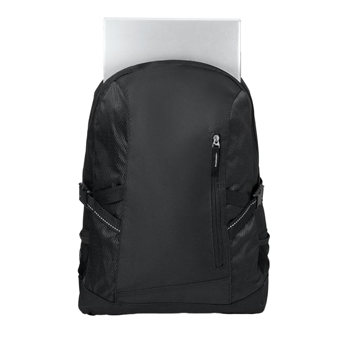 Black - Side - MidOcean Tecnotrek Polyester Laptop Backpack