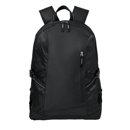 Black - Front - MidOcean Tecnotrek Polyester Laptop Backpack