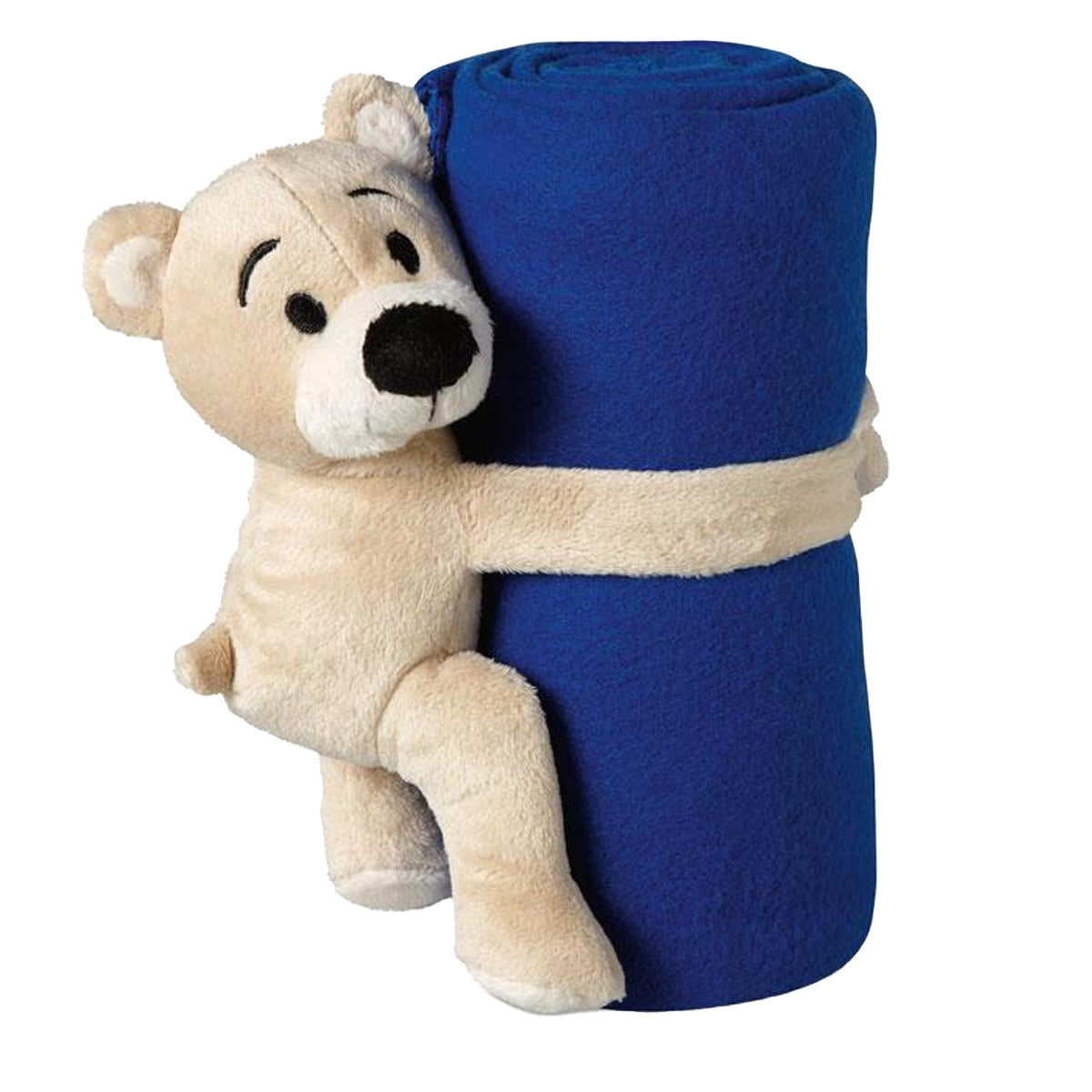 Blue - Front - MidOcean Manta Fleece Bear Blanket