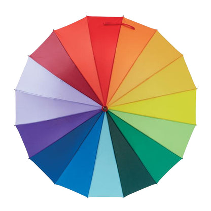 Multicoloured - Back - MidOcean Bowbrella Rainbow Stick Umbrella