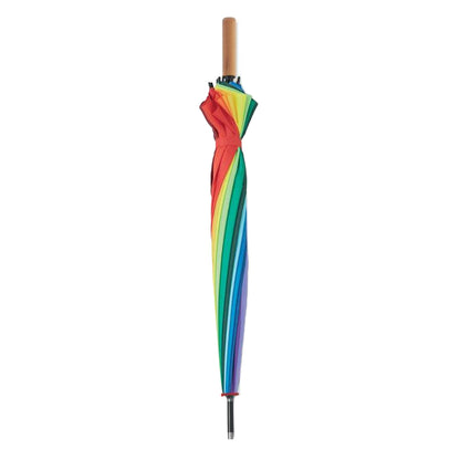 Multicoloured - Side - MidOcean Bowbrella Rainbow Stick Umbrella