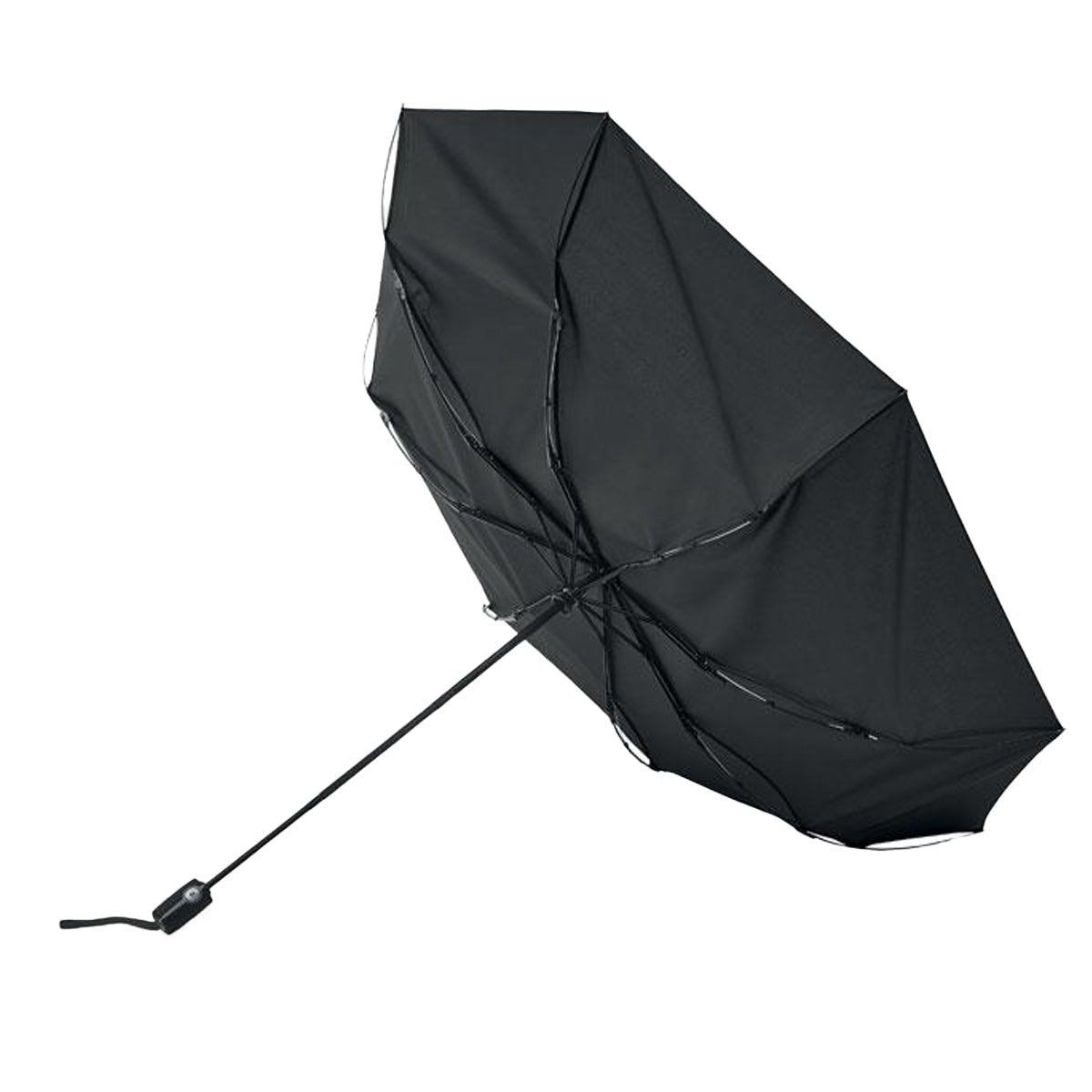 Black - Side - MidOcean Rochester Windproof Stick Umbrella