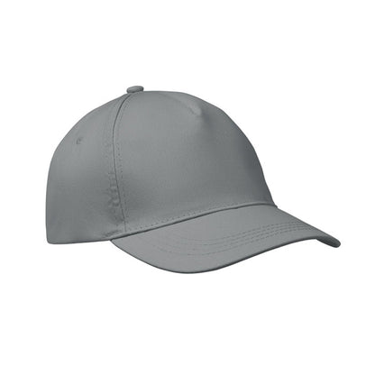 Grey - Front - MidOcean Buzz 5 Panel Baseball Cap