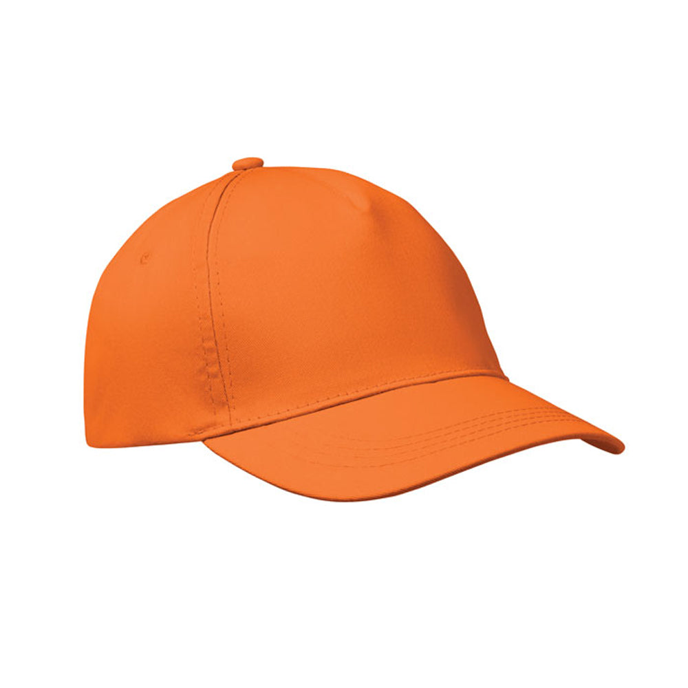 Orange - Front - MidOcean Buzz 5 Panel Baseball Cap