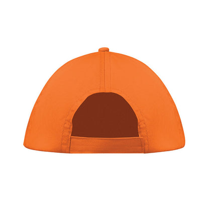 Orange - Back - MidOcean Buzz 5 Panel Baseball Cap