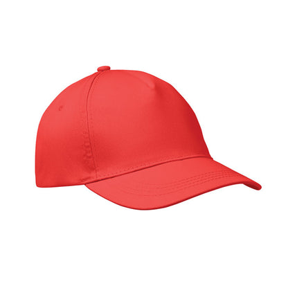 Red - Front - MidOcean Buzz 5 Panel Baseball Cap