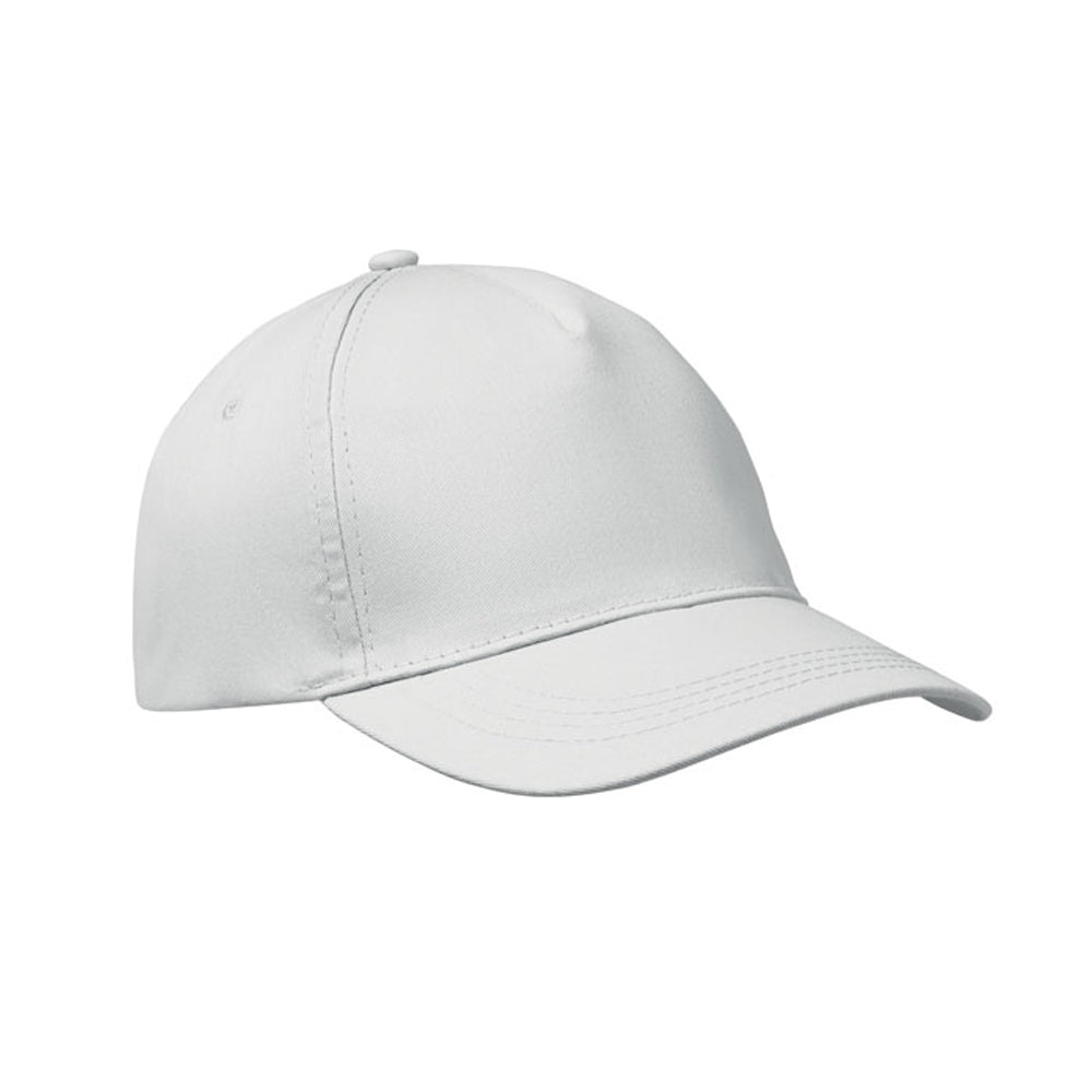 White - Front - MidOcean Buzz 5 Panel Baseball Cap