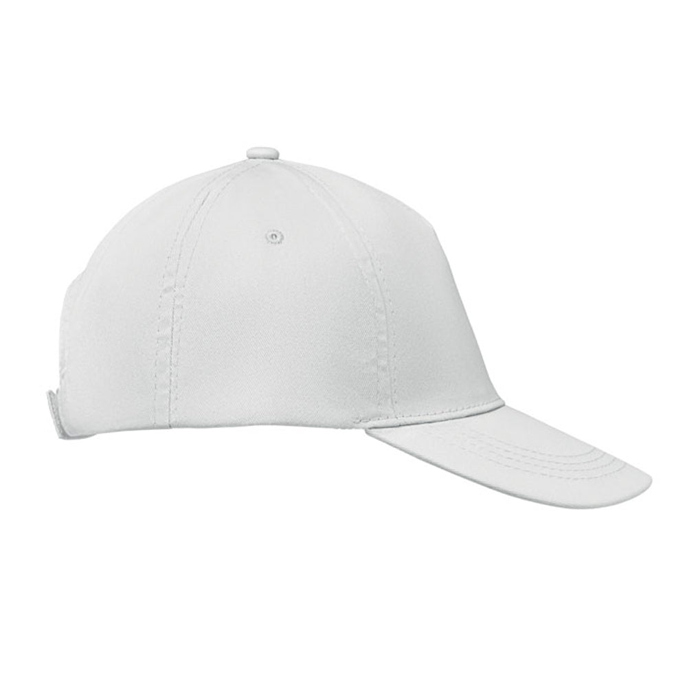 White - Side - MidOcean Buzz 5 Panel Baseball Cap