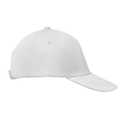 White - Side - MidOcean Buzz 5 Panel Baseball Cap