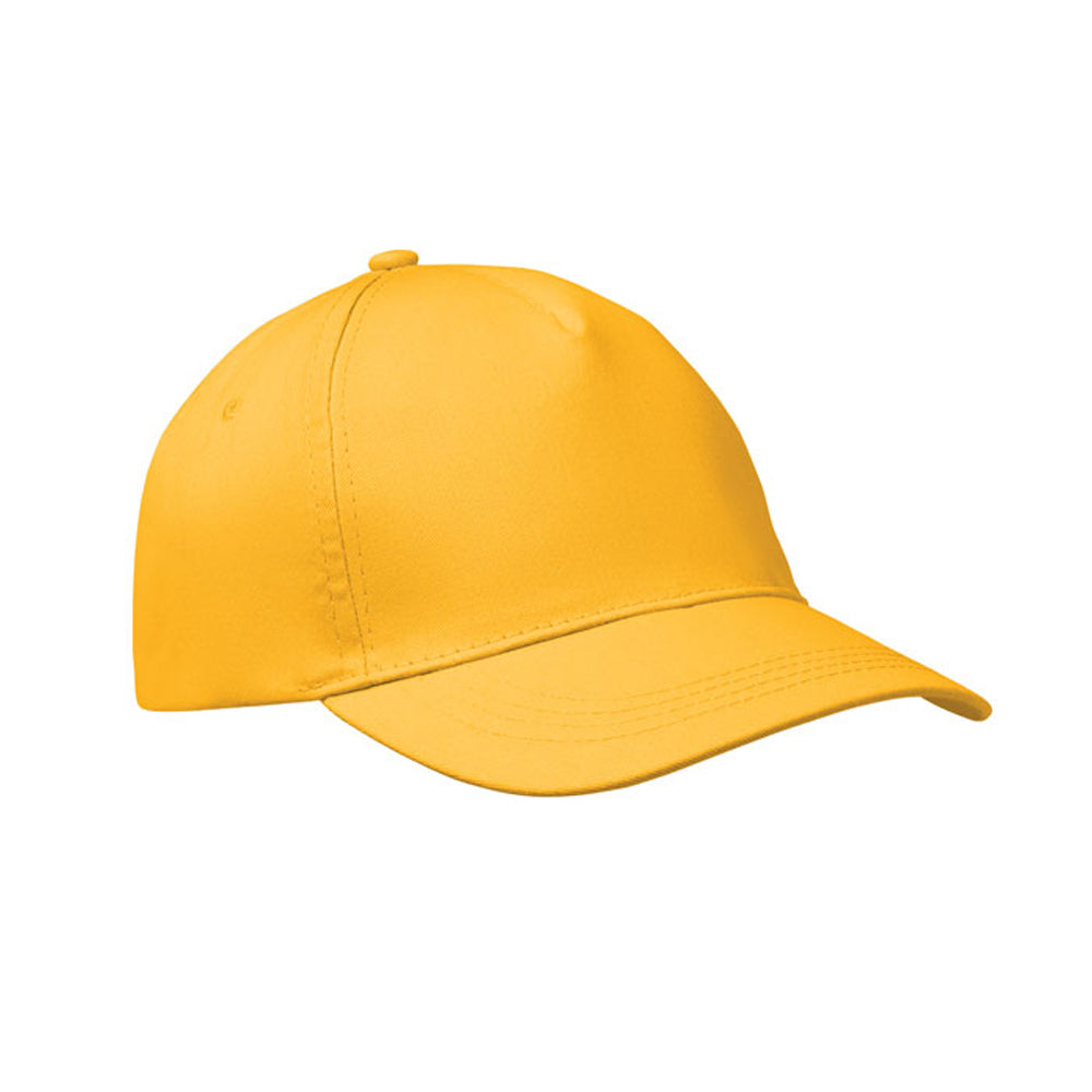 Yellow - Front - MidOcean Buzz 5 Panel Baseball Cap